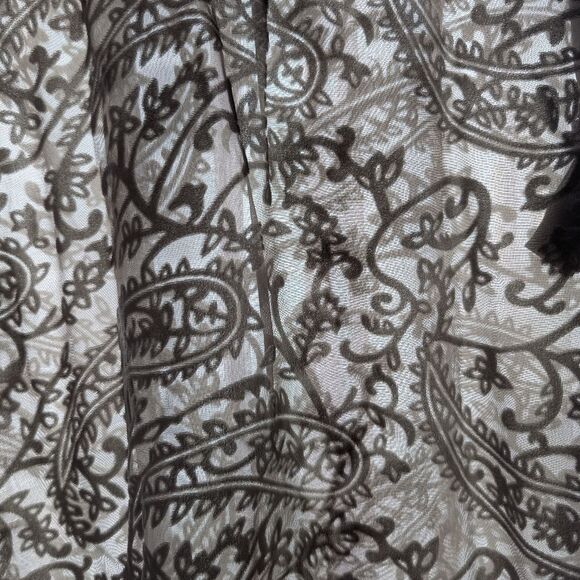 Gray Sleeveless High-Low Tunic Burnout Floral Dress Shirt Size L - Picture 10 of 10